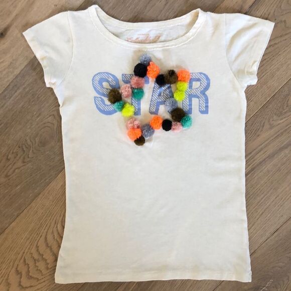 Crewcuts Collectible ‘Star’ Short Sleeved Tee with Pom Poms - Picture 1 of 4